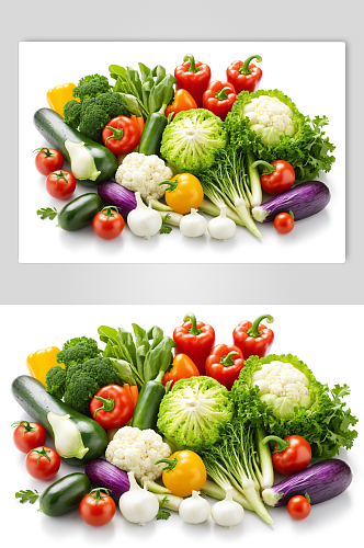 AI数字艺术丰富的各种蔬菜摄影图