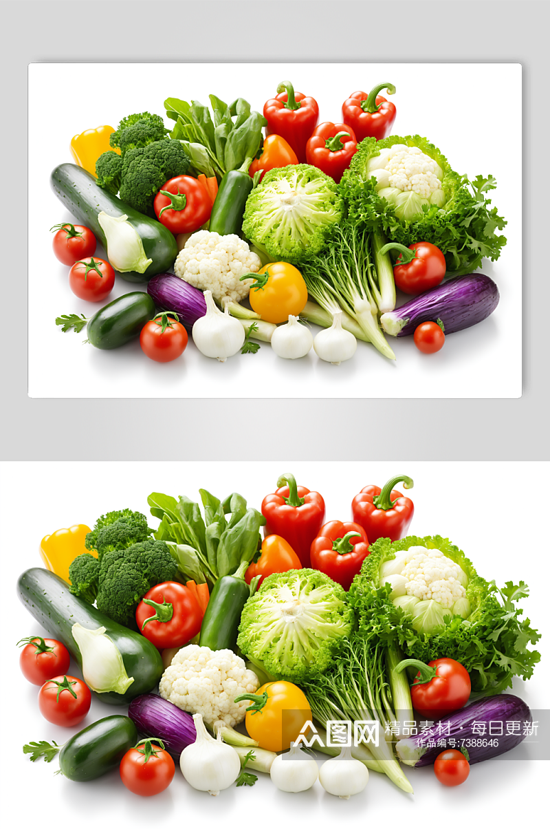 AI数字艺术丰富的各种蔬菜摄影图素材