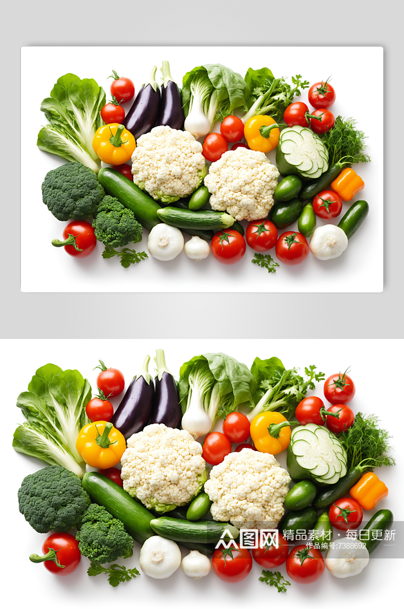 AI数字艺术丰富的各种蔬菜摄影图素材