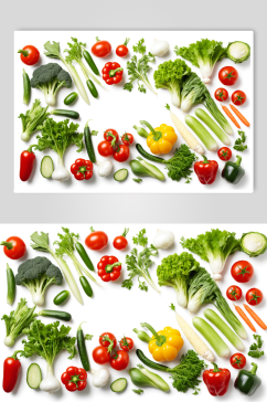 AI数字艺术丰富的各种蔬菜摄影图