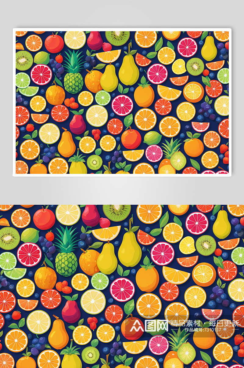 AI数字艺术丰富的各种水果摄影图素材
