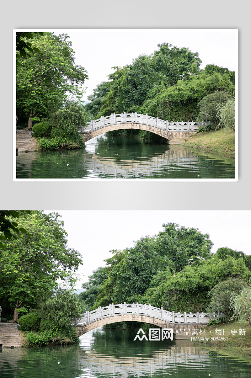 河上拱桥风景景点摄影图片素材