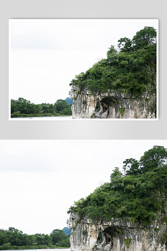 象鼻山山峰风景景点摄影图片