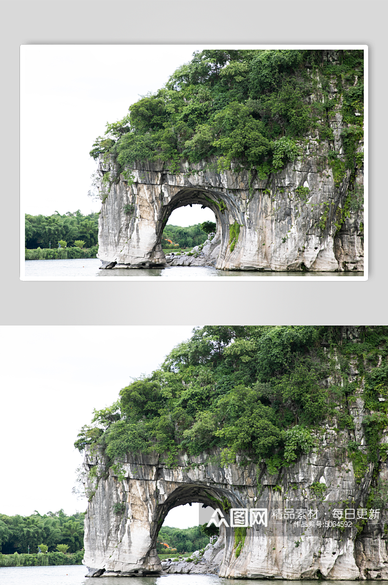 象鼻山山峰风景景点摄影图片素材