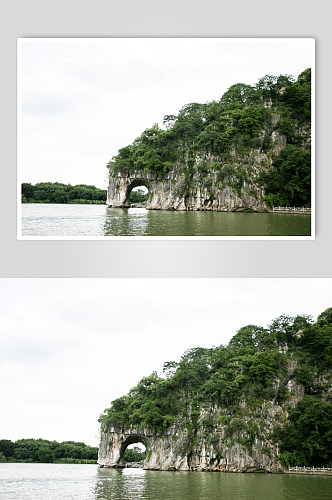 象鼻山山峰风景景点摄影图片