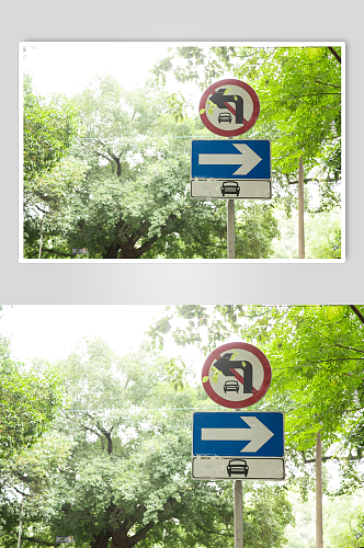 非机动车道警示牌风景景点摄影图片