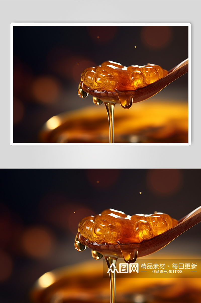 AI数字艺术创意高清蜂蜜蜜罐模型元素素材
