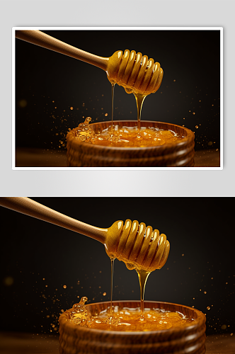 AI数字艺术新鲜高清蜂蜜蜜罐模型元素