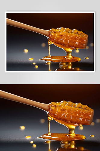 AI数字艺术新鲜粘稠蜂蜜蜜罐模型元素
