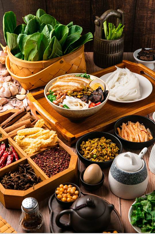 桂林米粉湿米粉美食食物摄影图片-众图网