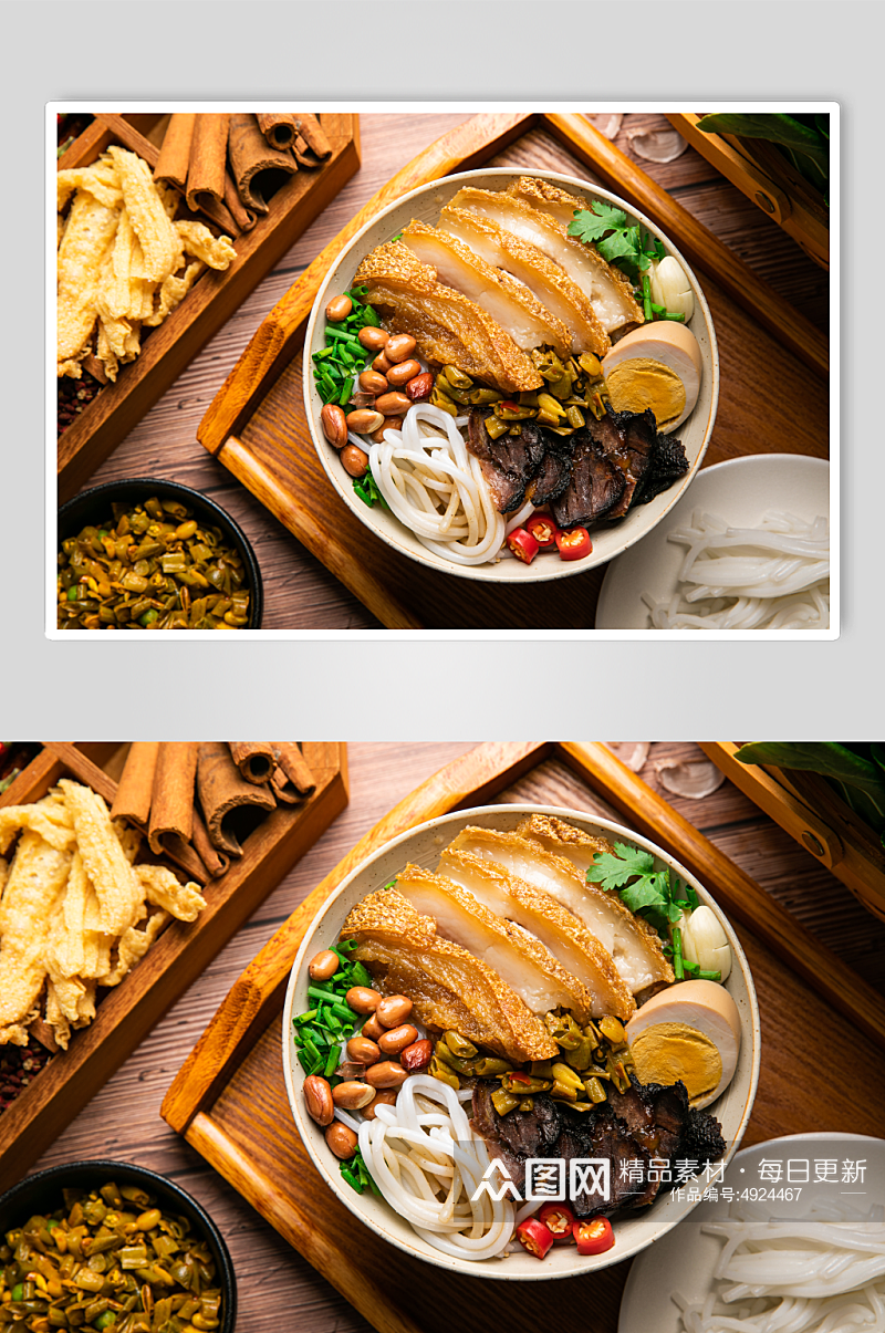 桂林米粉湿米粉美食食物摄影图片素材