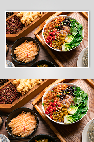 桂林米粉湿米粉美食食物摄影图片