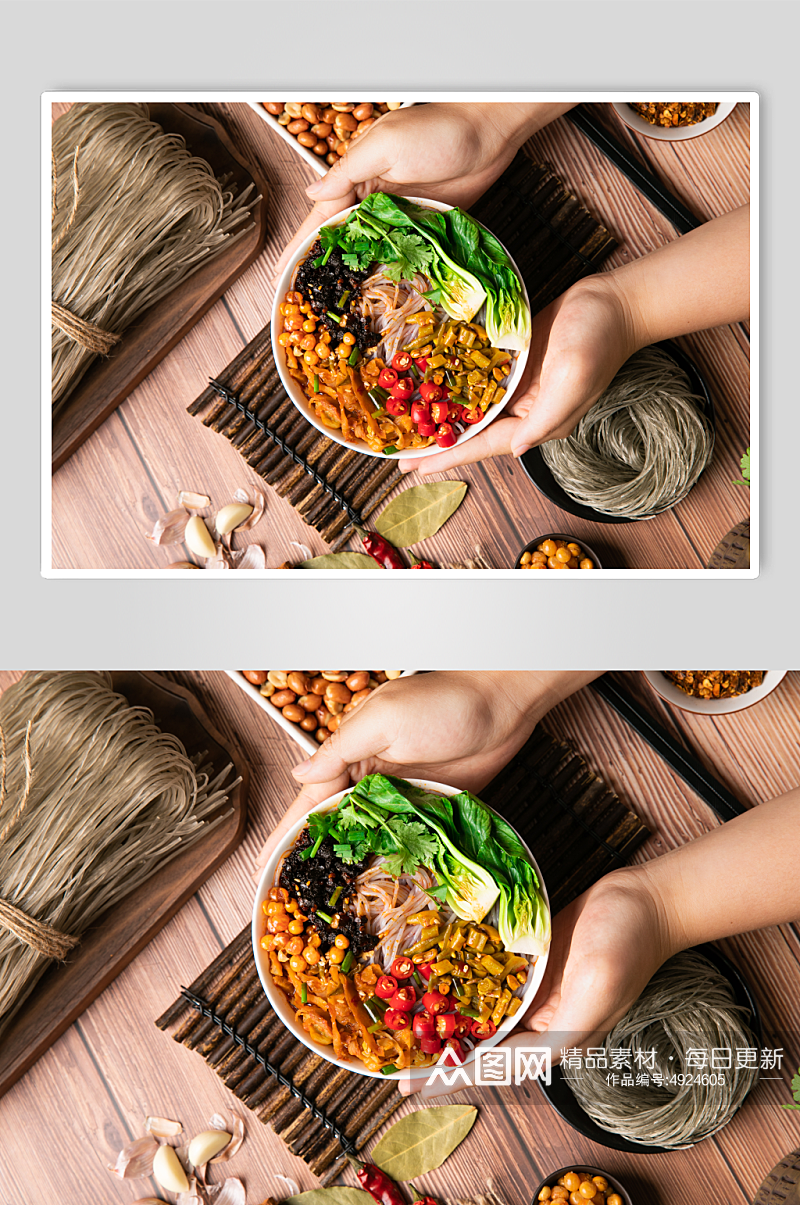 四川酸辣粉美食食物摄影图片素材