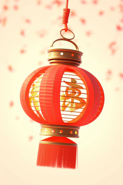 AI数字艺术中国风新年春节立体福袋元素