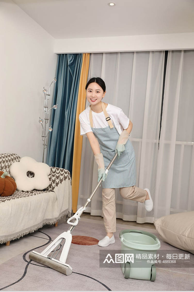 家政保姆清洁服务女性人物摄影图片素材