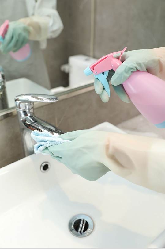 酒店清洁工家政保洁清洁服务摄影图片