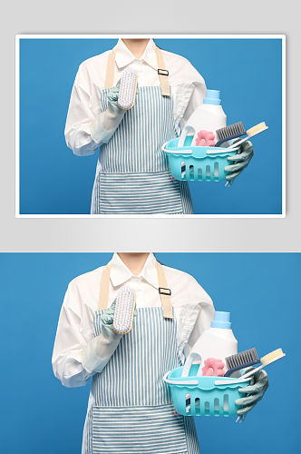 家政保洁清洁工清洗服务清洗工具摄影图片