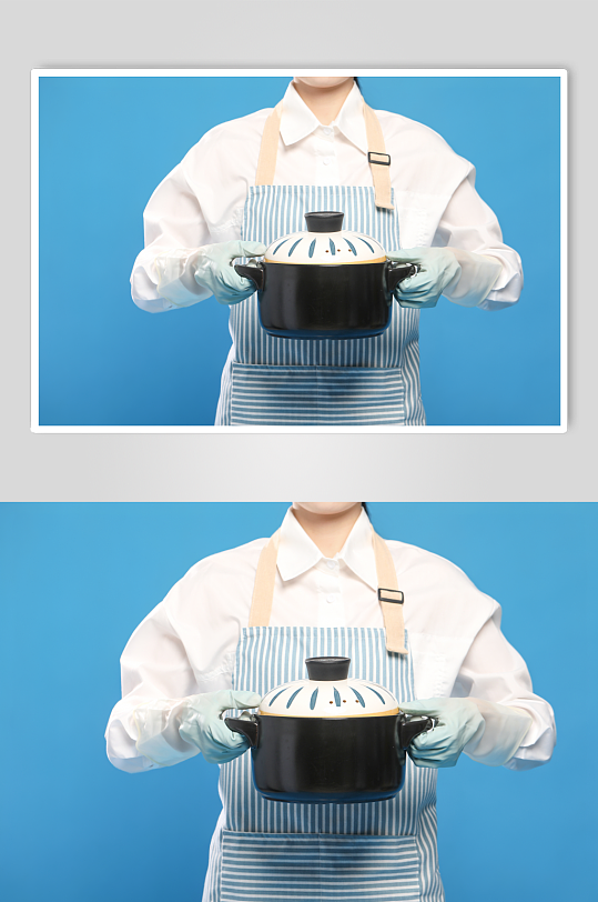 家政保姆做饭私厨沙煲厨具摄影图片