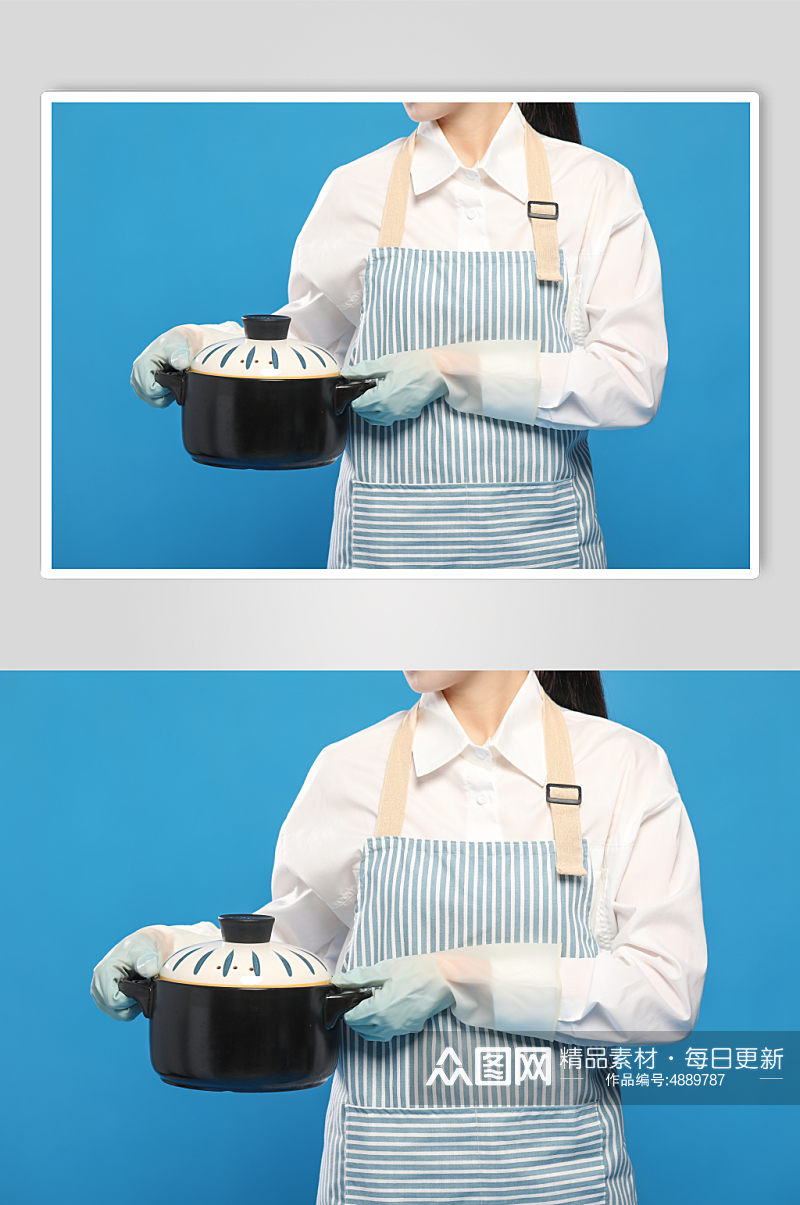 家政保姆做饭私厨沙煲厨具摄影图片素材