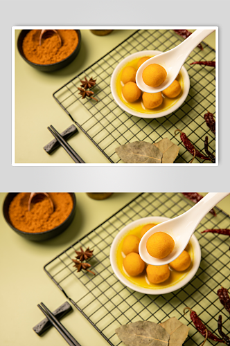 鲜香咖喱鱼丸港式美食摄影图片