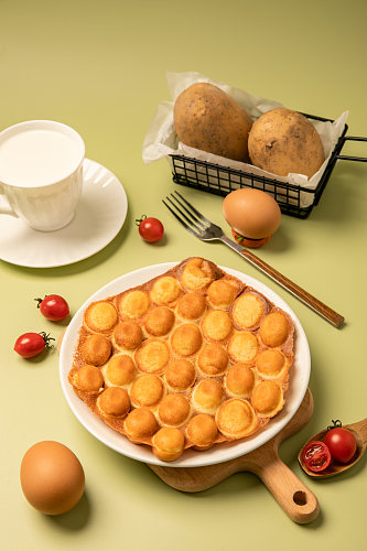软糯鸡蛋仔港式美食摄影图片