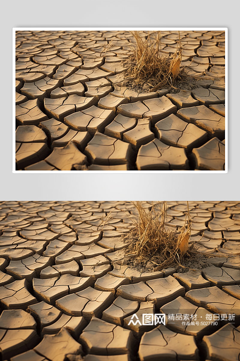 AI数字艺术自然灾害干旱摄影图片素材