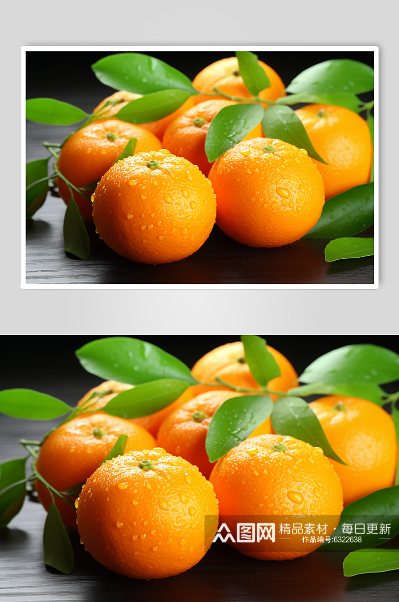 AI数字艺术砂糖橘柑子橘子水果摄影图素材