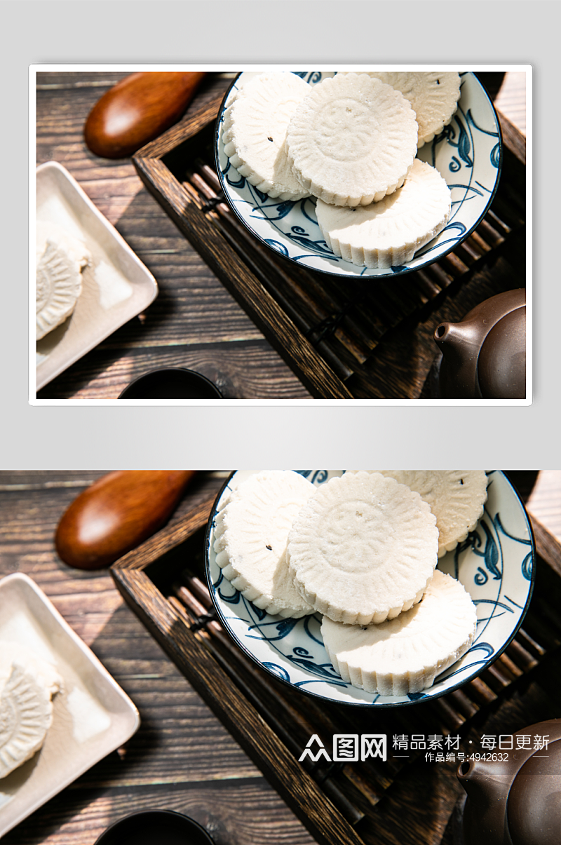 白米糕糕点甜品食物摄影图片素材