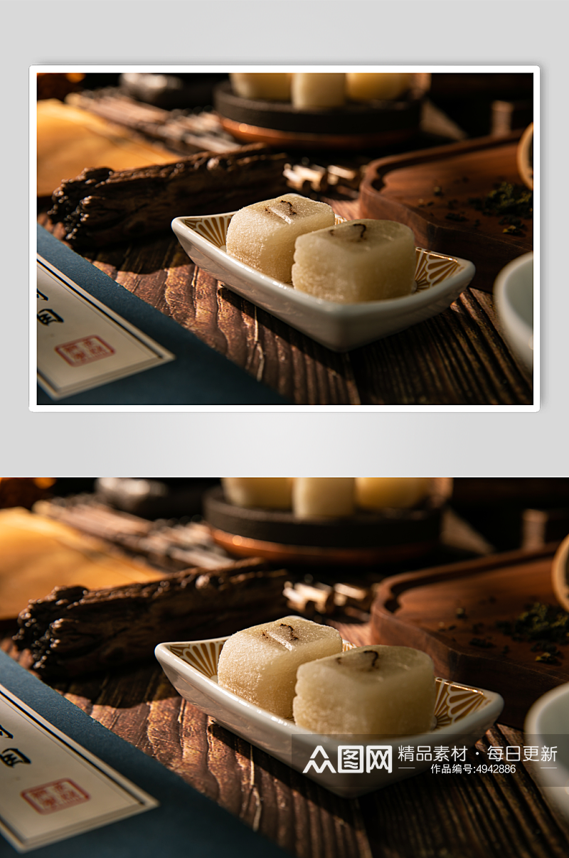 柳州芝麻味软糕糕点甜品食物摄影图片素材