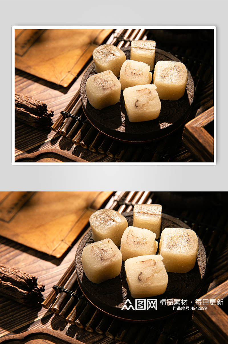 柳州芝麻味软糕糕点甜品食物摄影图片素材