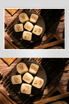 柳州芝麻味软糕糕点甜品食物摄影图片