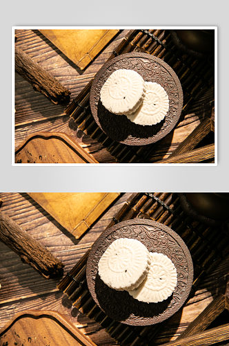 白米糕糕点甜品食物摄影图片