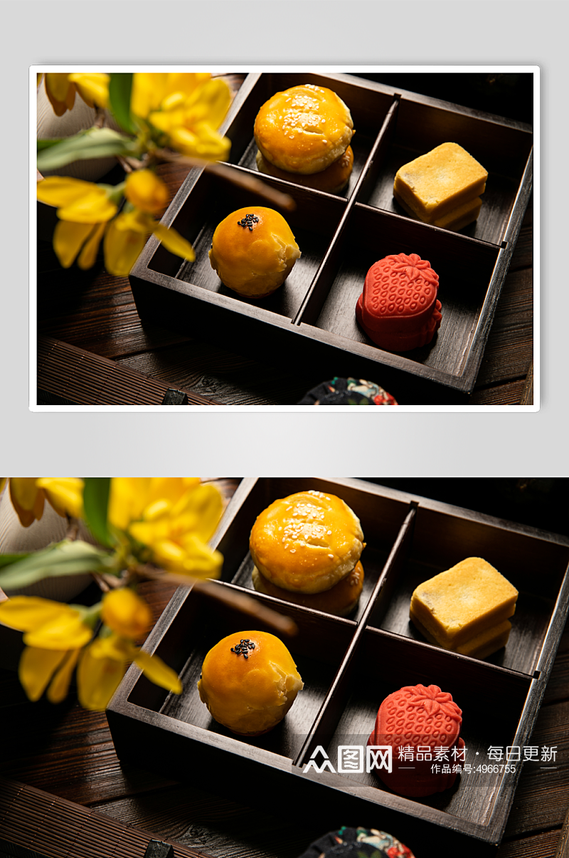 中式糕点礼盒糕点美食摄影图片素材