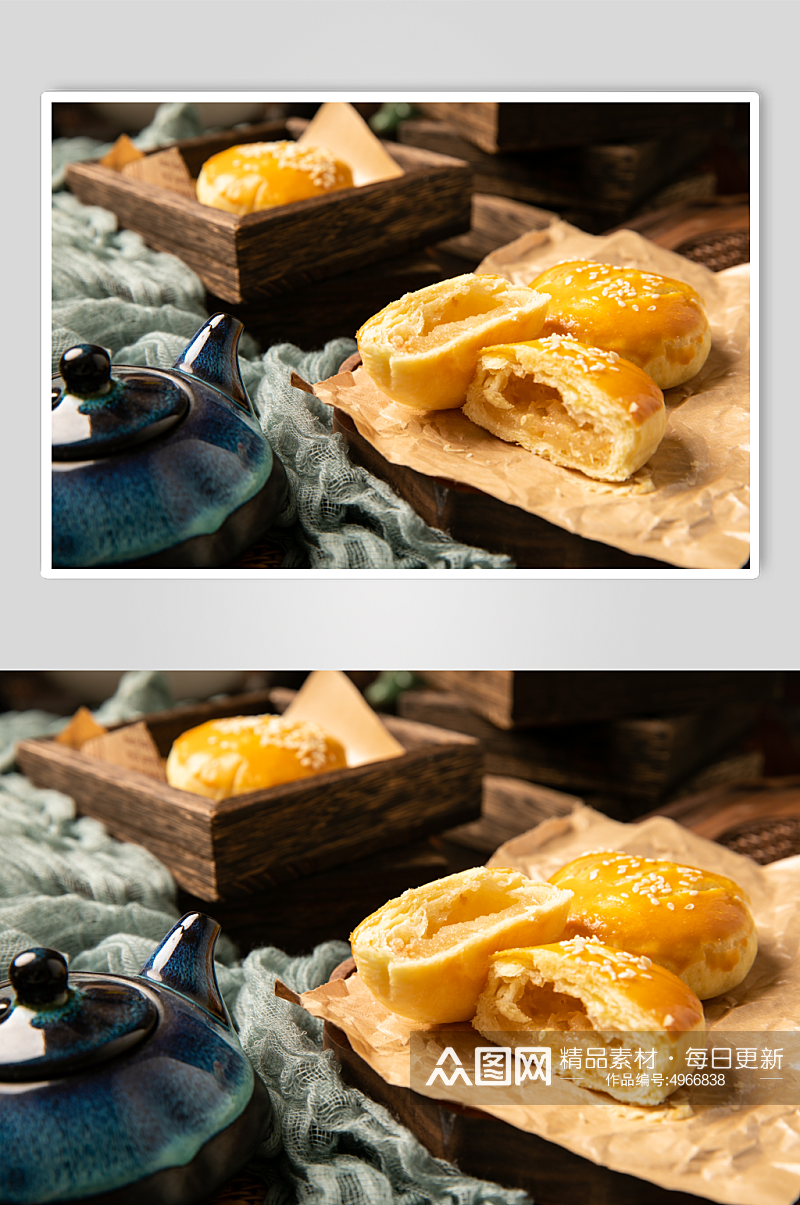 酥脆香甜老婆饼糕点美食摄影图片素材