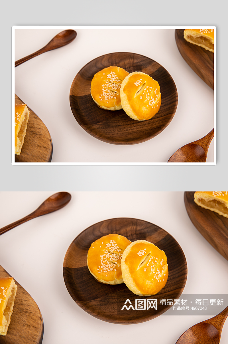 酥脆香甜老婆饼糕点美食摄影图片素材