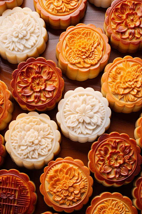 AI数字艺术春节中式糕点美食摄影图