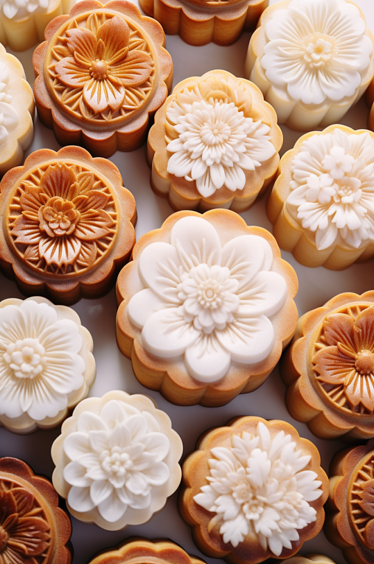 AI数字艺术春节中式糕点美食摄影图