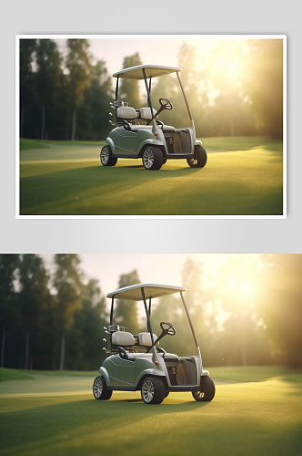 AI数字艺术高尔夫球车摄影图片