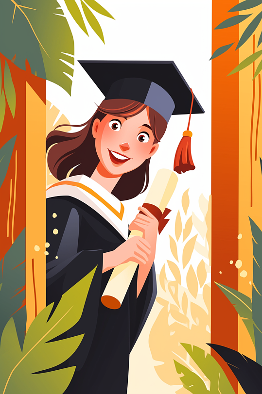 AI数字艺术毕业季高考冲刺插画-众图网