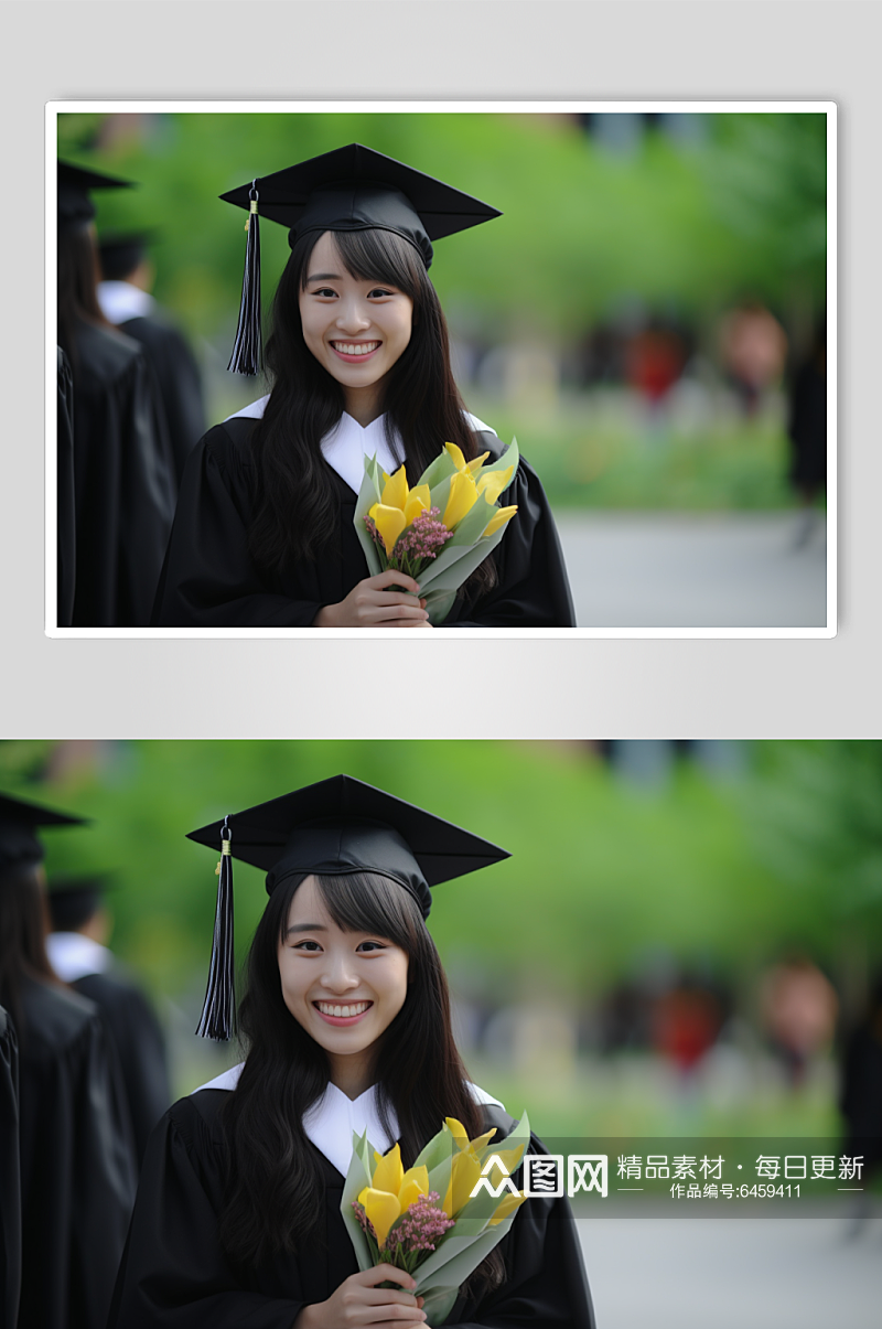 AI数字艺术高考照片毕业学生摄影图素材