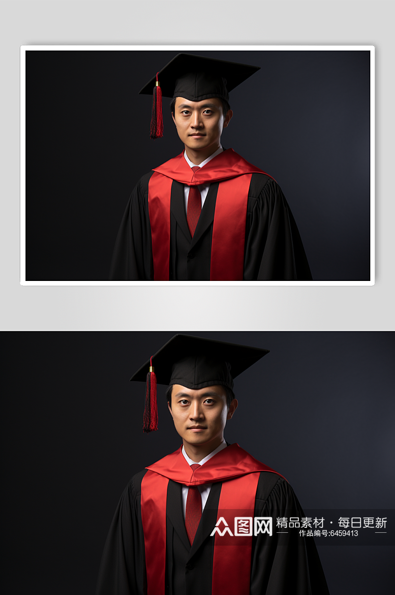 AI数字艺术高考照片毕业学生摄影图素材