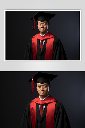 AI数字艺术高考照片毕业学生摄影图