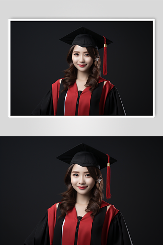 AI数字艺术高考照片毕业学生摄影图