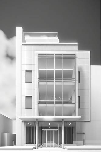 AI数字艺术城市建筑房地产高楼大厦模型