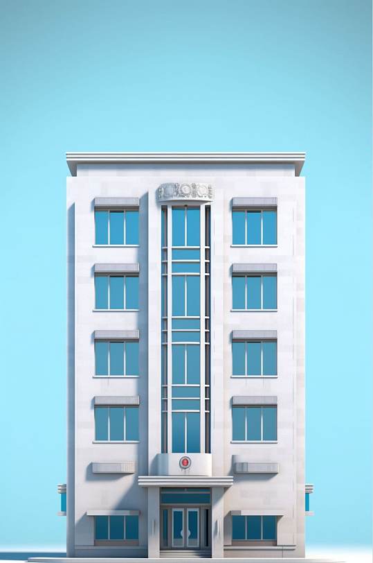 AI数字艺术城市建筑房地产高楼大厦模型