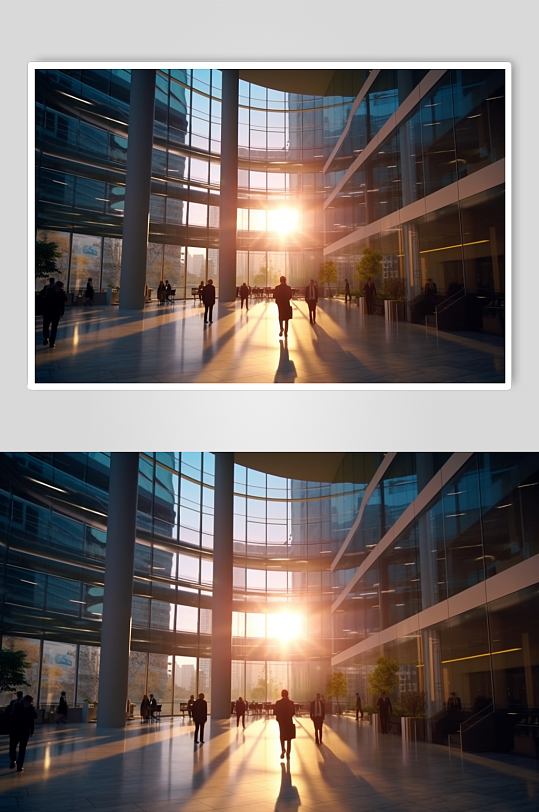 AI数字艺术高楼大厦企业人物摄影图