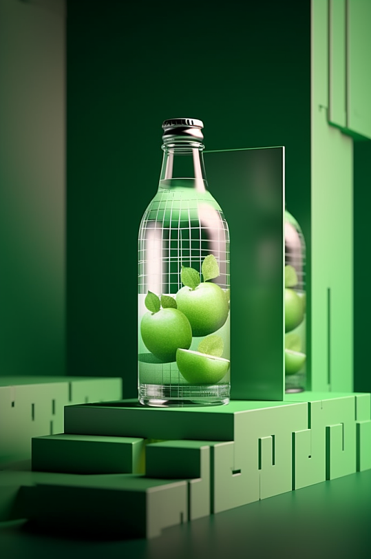 AI数字艺术高清饮料瓶包装图片
