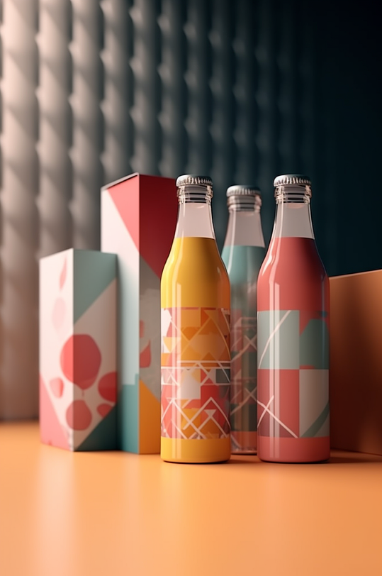 AI数字艺术高清饮料瓶包装图片