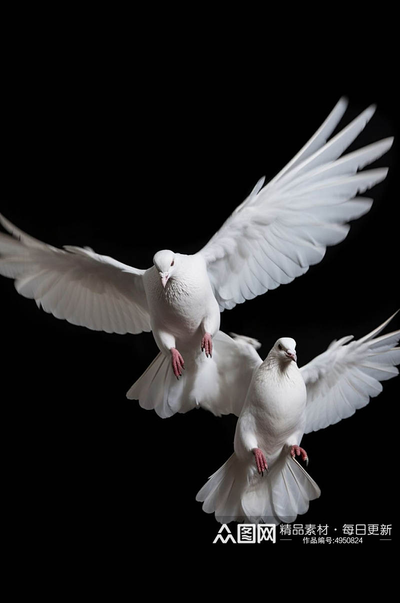 AI数字艺术简约萌趣鸽子动物摄影图片素材
