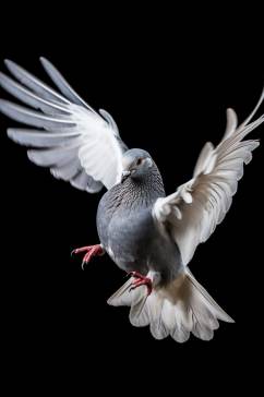 AI数字艺术简约萌趣鸽子动物摄影图片